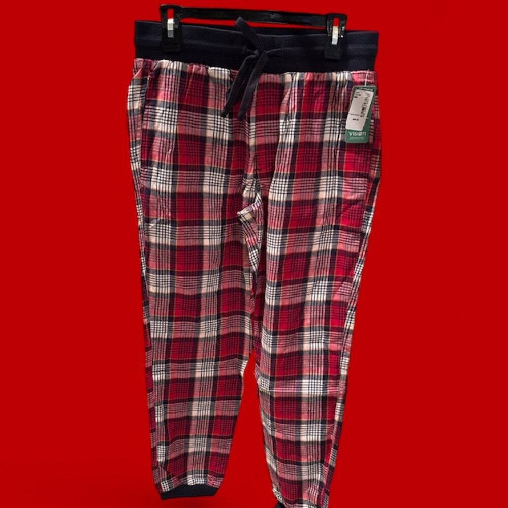 LE31 X SIMONS - LOUNGE PANTS WITH CUFF ANKLES - RED/BLUE - MEDIUM - NWT